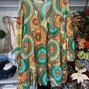 SHEIN Vibrant Geometric and Floral Top